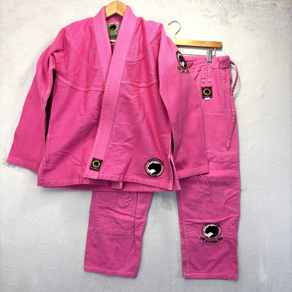 Paragon Brazilian Jiu Jitsu Gi Kimono Outfit Size A0 Pink Jacket Pants 2 Piece‎